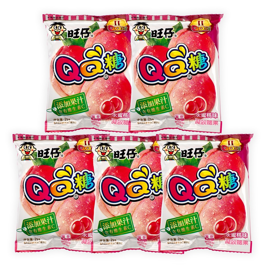 QQ Fruit Gum Peach 5-pack 100g