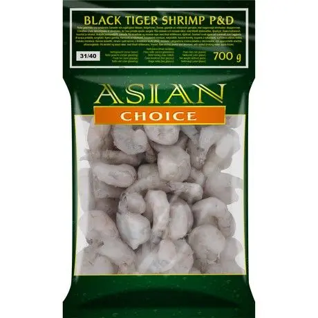 Asian Choice BlackTiger prawns peeled 31/40 1kg