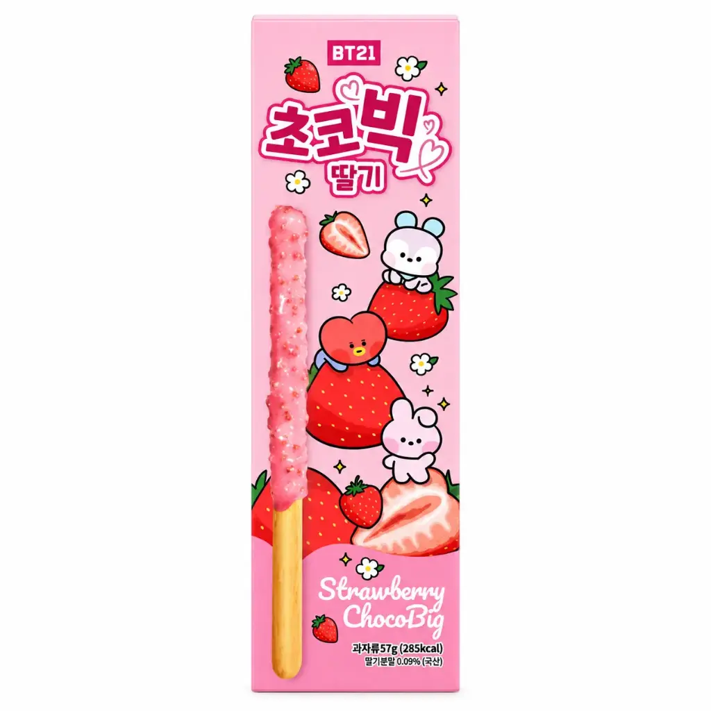 BT21联名款巧克力饼干棒 草莓味 57g