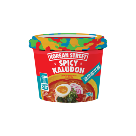 kaludon Korean Street instant noodles Kaludon in bowl spicy 215g