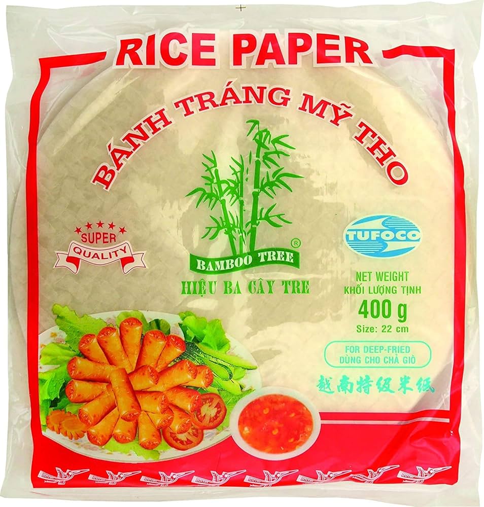 Bamboo tree rice paper for spring rolls, round, 22 cm, 400 g