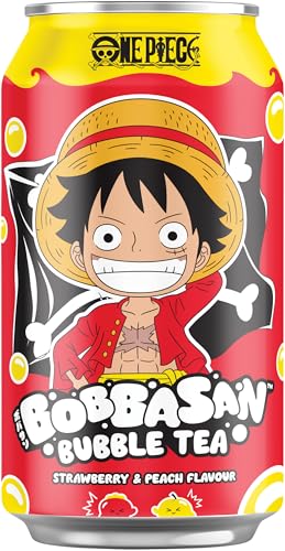 Bobbasan One Piece Bubble Tea Erdbeere & Pfirsisch 320ml