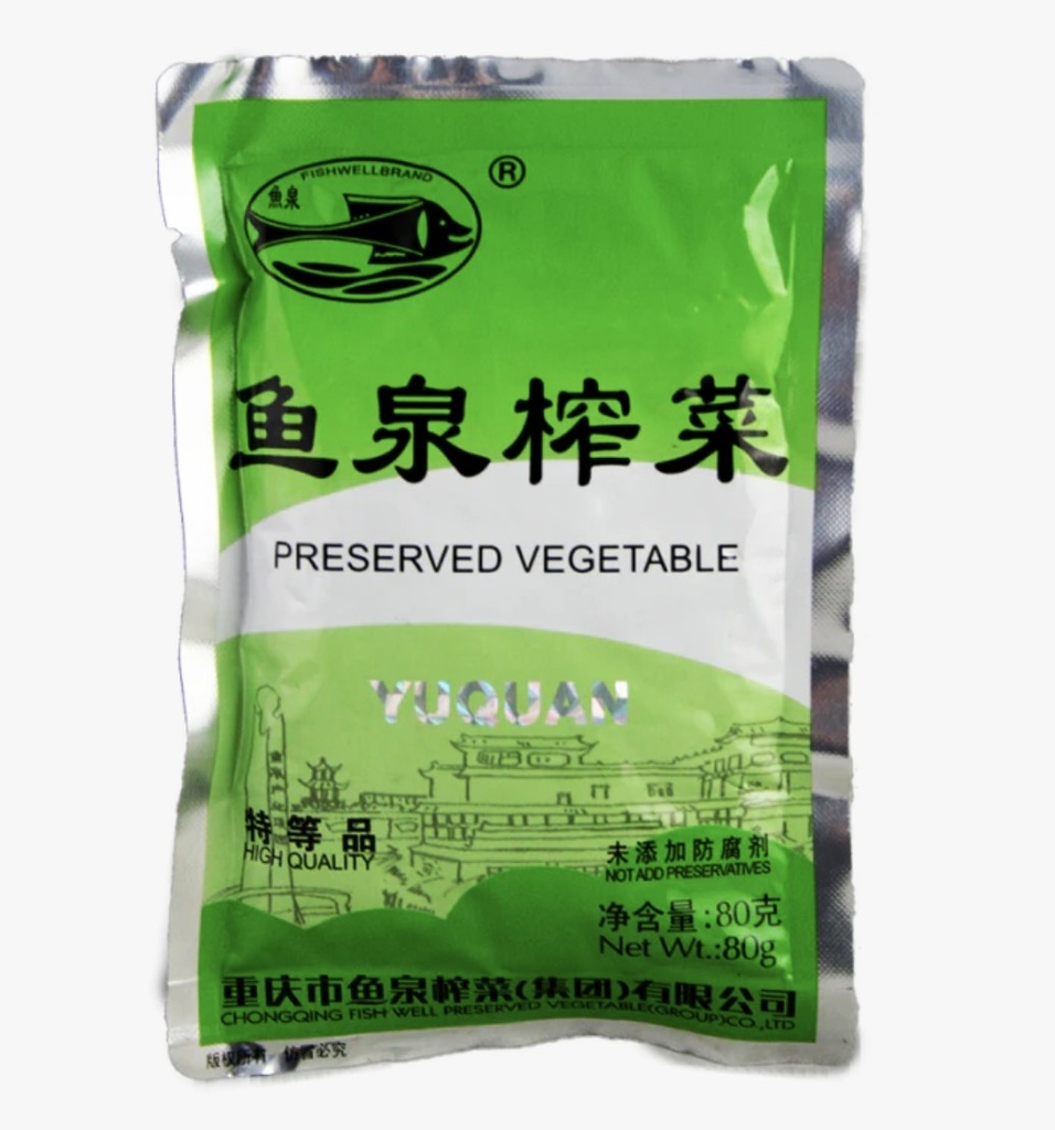 Yuquan Eingelegter Senfstängel – Originalgeschmack 80g