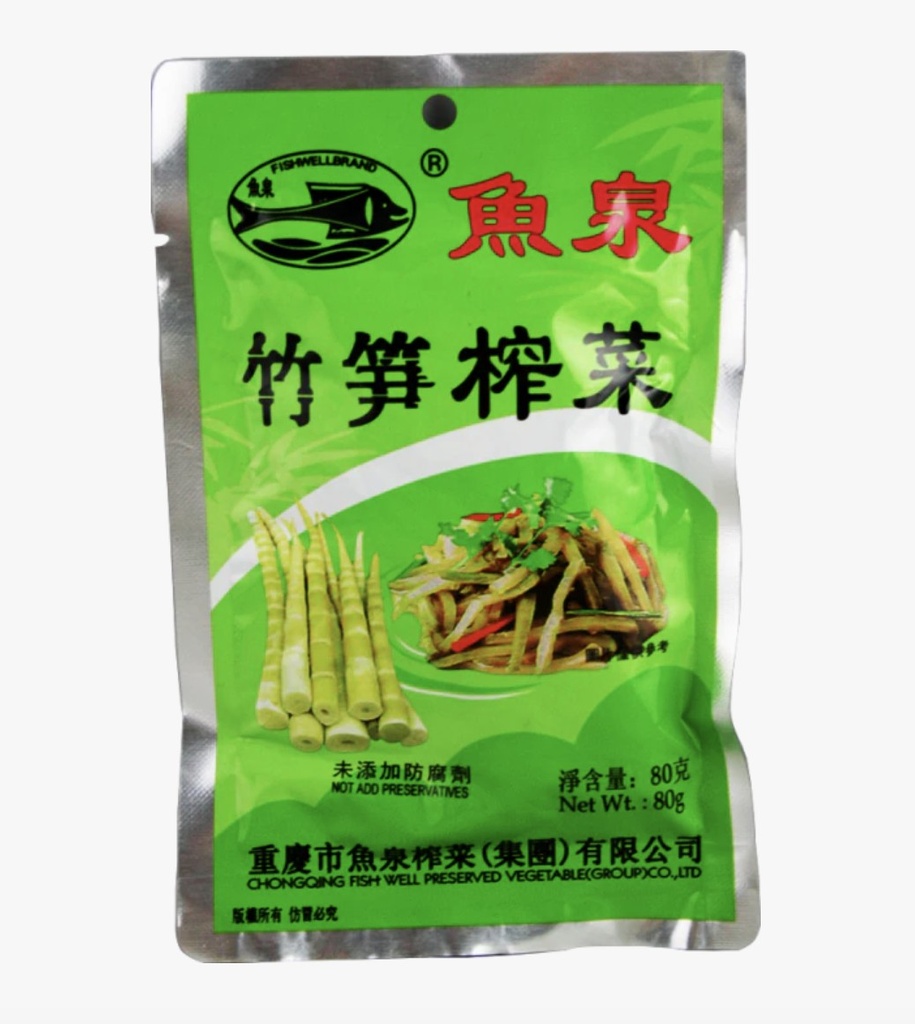 Pickled bamboo shoots and mustard root 80g