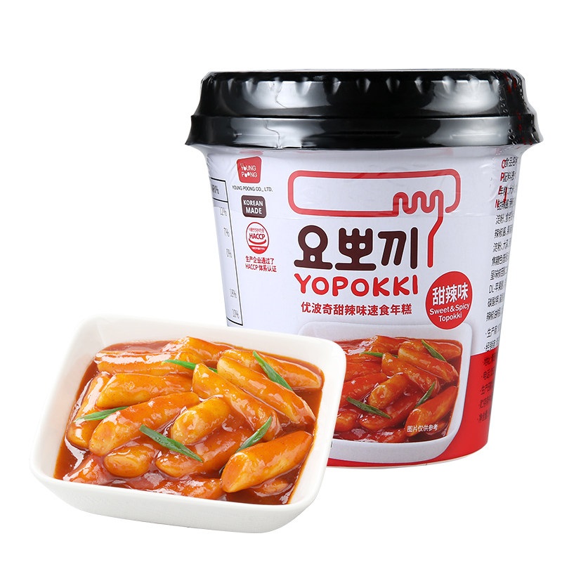 Yopokki 速食年糕甜辣味桶装 120g