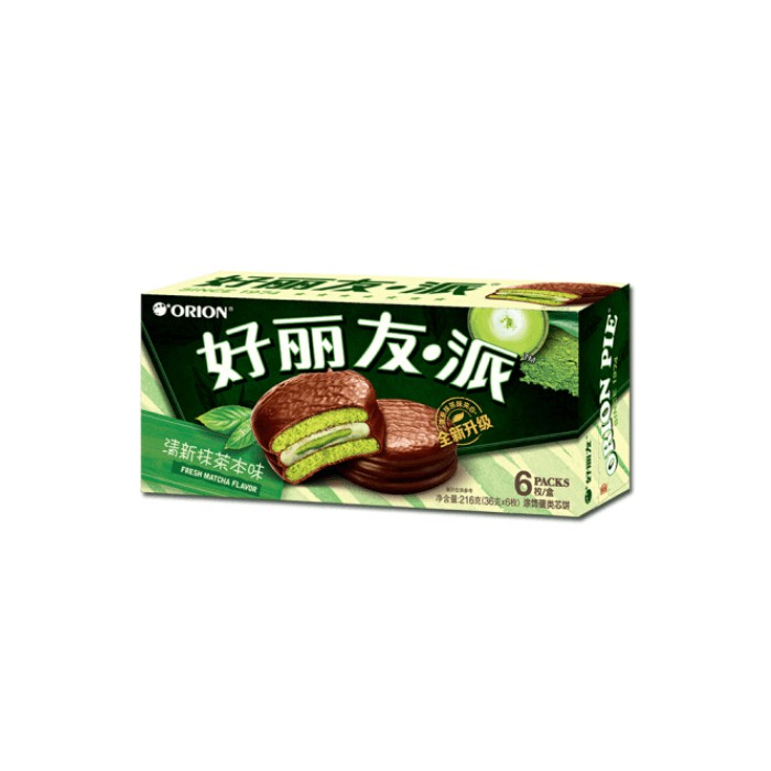 好丽友 巧克力派 清新抹茶 216g