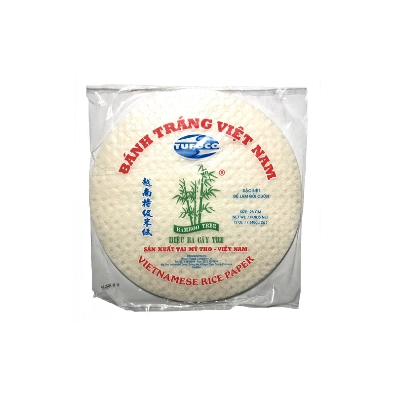 Bamboo Tree Reispapier Sommerrolle Rund 28 cm 340