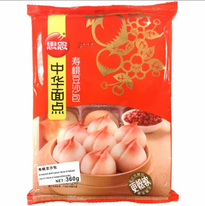 Synear Birthday Bao mit Rot Bohnenpaste 360g
