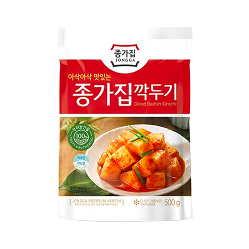 Jongga Kimchi Kkakdugi radish cubes 500g