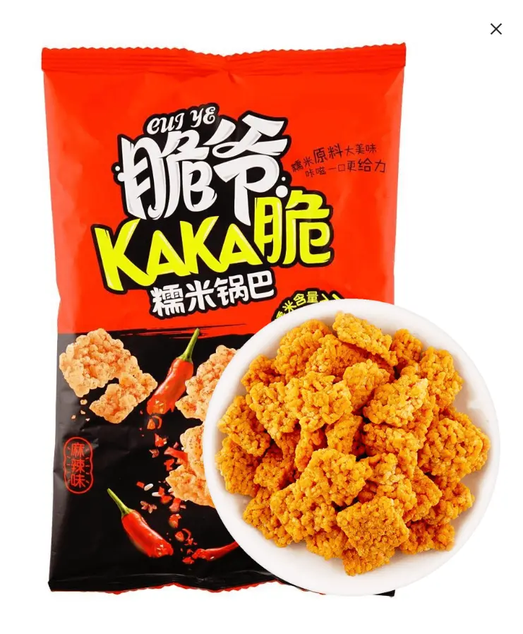 Knusprige Klebreis-Cracker scharf    98g