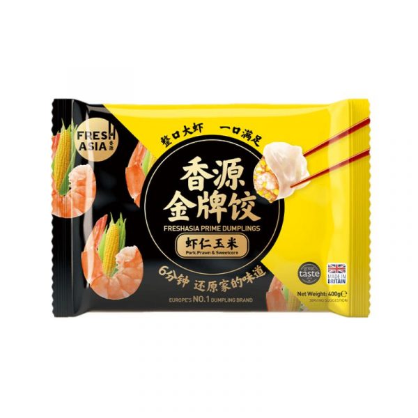 Dumplings mit Schwein, garnelen & Mais 400g