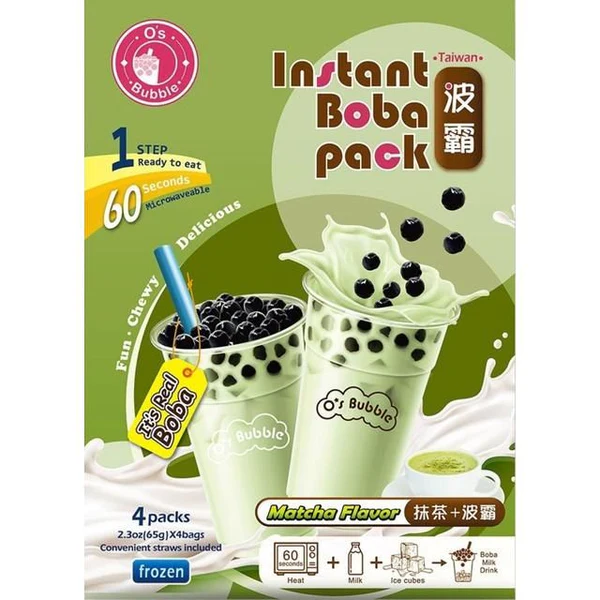 O'S BUBBLE Instant Boba Matcha 4er Pack 260g