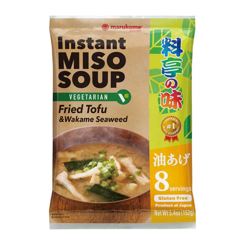 Marukome Miso soup tofu fried & wakame vegetarian 152g