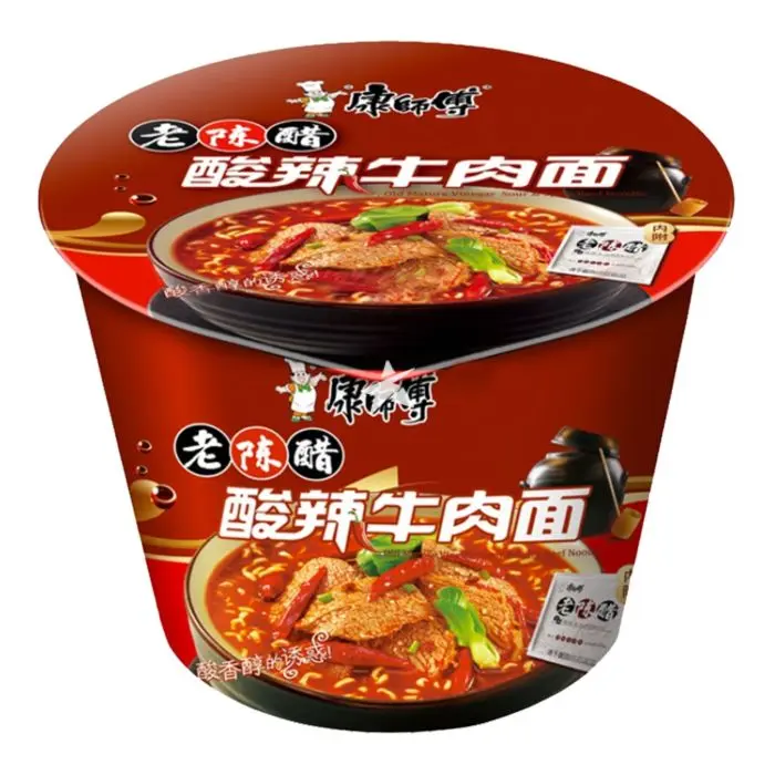 康师傅 老陈醋酸辣牛肉面 128g