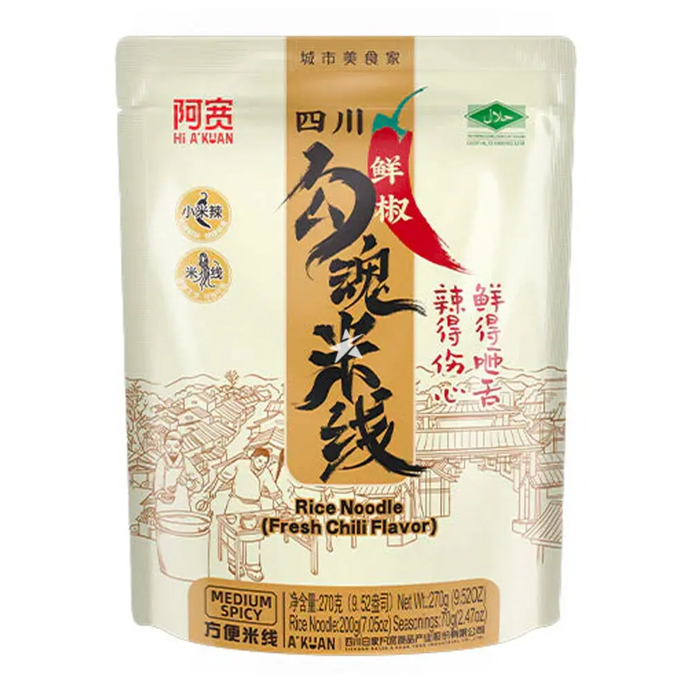 Hakka-Style Instant-Reisnudeln mit frischem Chili 270g