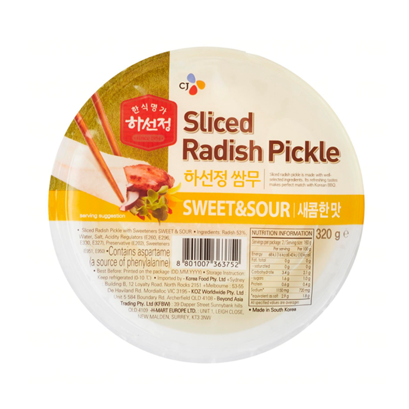 Rettich Eingelegt für Wraps Süßsauer 320g