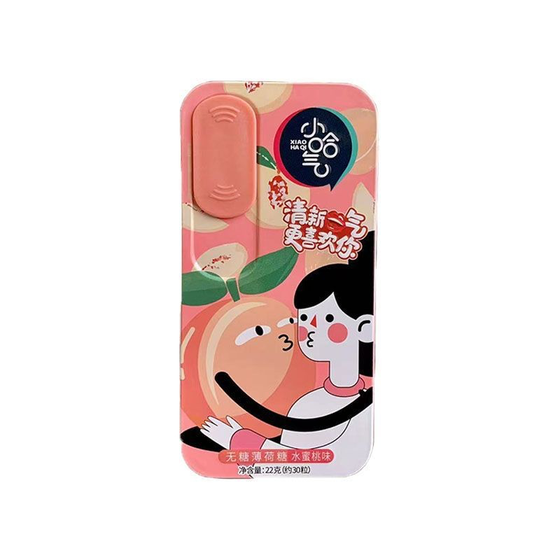 小哈气 无糖薄荷糖水蜜桃味 22g