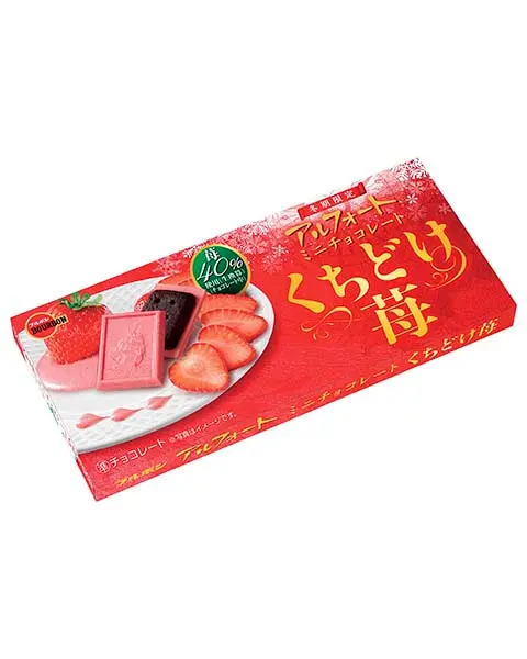 波本 帆船巧克力饼干 融雪草莓味 60g