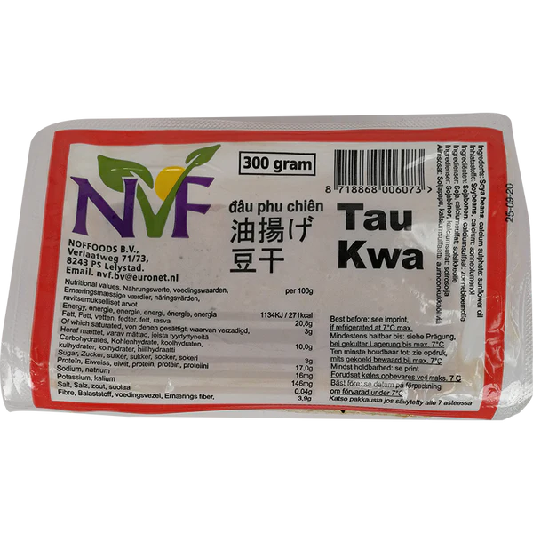 Frittierter geraeuchter harter Tofu (Tau Kwa) 300g