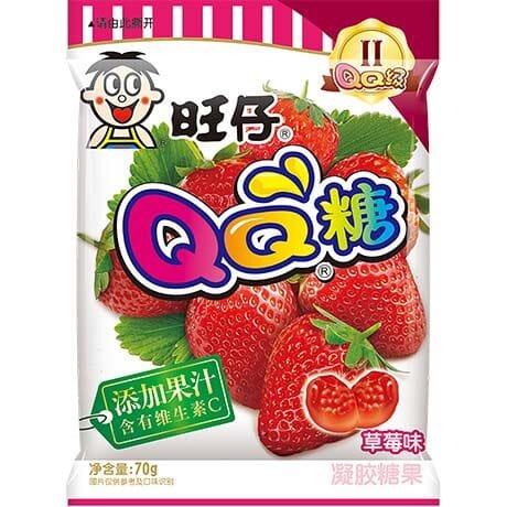 Want Want QQ Fruchtgummi Erdbeer 70g