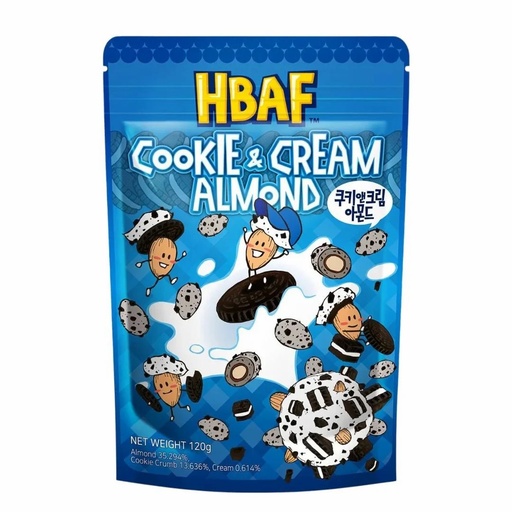 [10974] HBAF roasted almond cookie & cream 120g