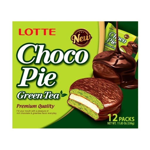[11220] Lotte Schokopie green Tea -geschmack 336g