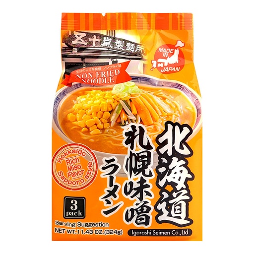 [11349] Miso Hokkaido Miso Ramen 3 pcs 324g