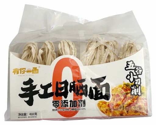 [11481] 有你一面 手工日晒面 五谷小刀削 410g