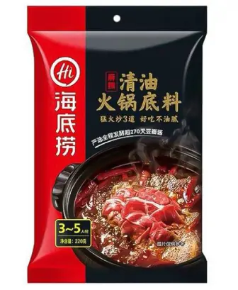 [10108] Haidilao Clear Spicy Oil Hot Pot Soup Base 220g