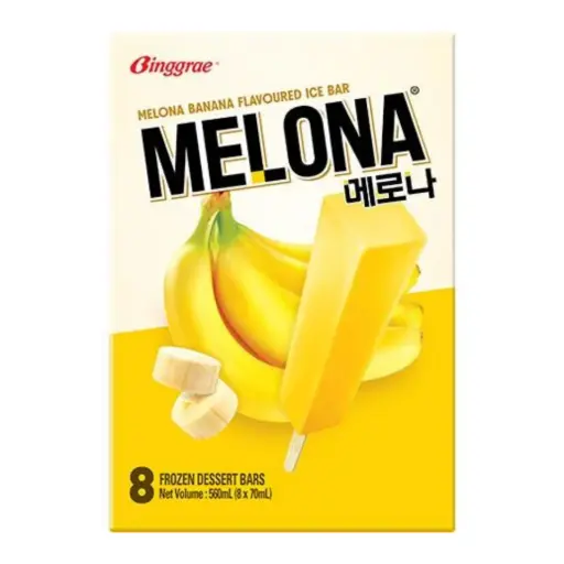 [11749] Binggrae Melona Banana Flavour Ice Bar (8*70ml) 560ml