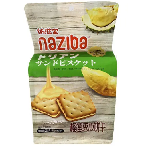 [12018] Naziba 榴莲夹心饼干 218g