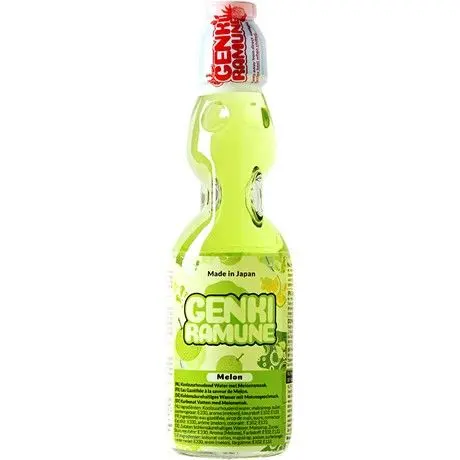 [12054] Genki Ramune Soda Getränk Melone 200ml