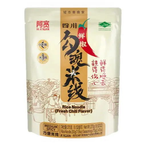 [12257] Hakka-Style Instant-Reisnudeln mit frischem Chili 270g