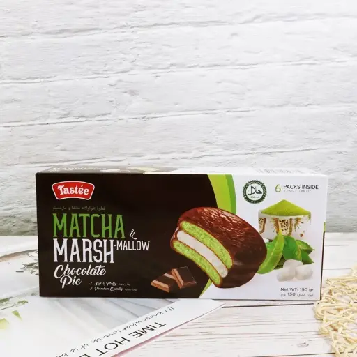 [12261] Tastee Schokopie mit Matcha Geschmack 150g