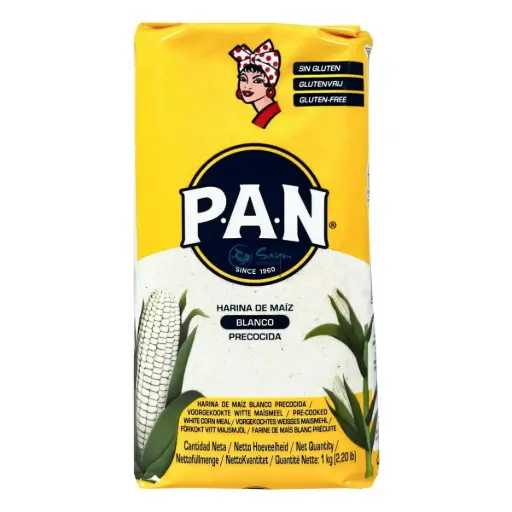[12599] PAN Vorgekochtes Weißes Maismehl 1kg
