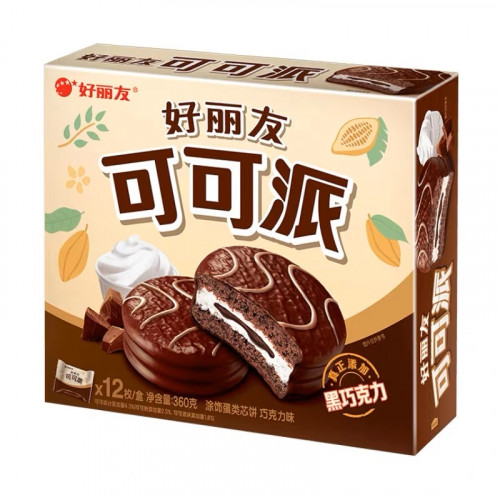 [12832] 好丽友 可可派 黑巧克力 360g