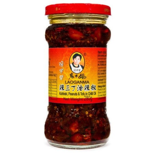 [10018] Kohlrabi, peanuts and tofu in chili oil 280g