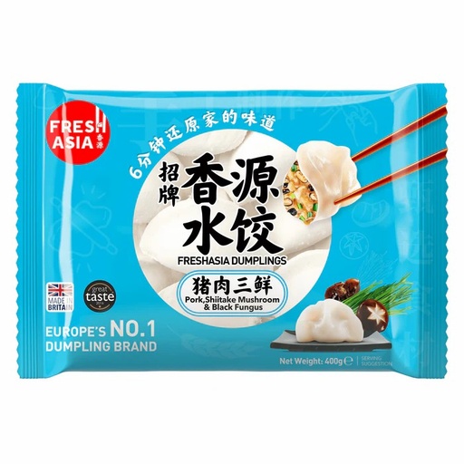 [10639] Dumplings mit Schweinefleisch Shiitake-Pilzen & schwarzem Fungus 400g