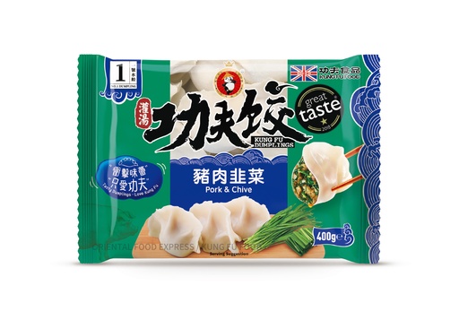 [10815] Kongfu Dumpling Schweinefleisch & Schnittlauch 400g