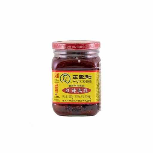 [10898] 王致和 红辣腐乳 340g
